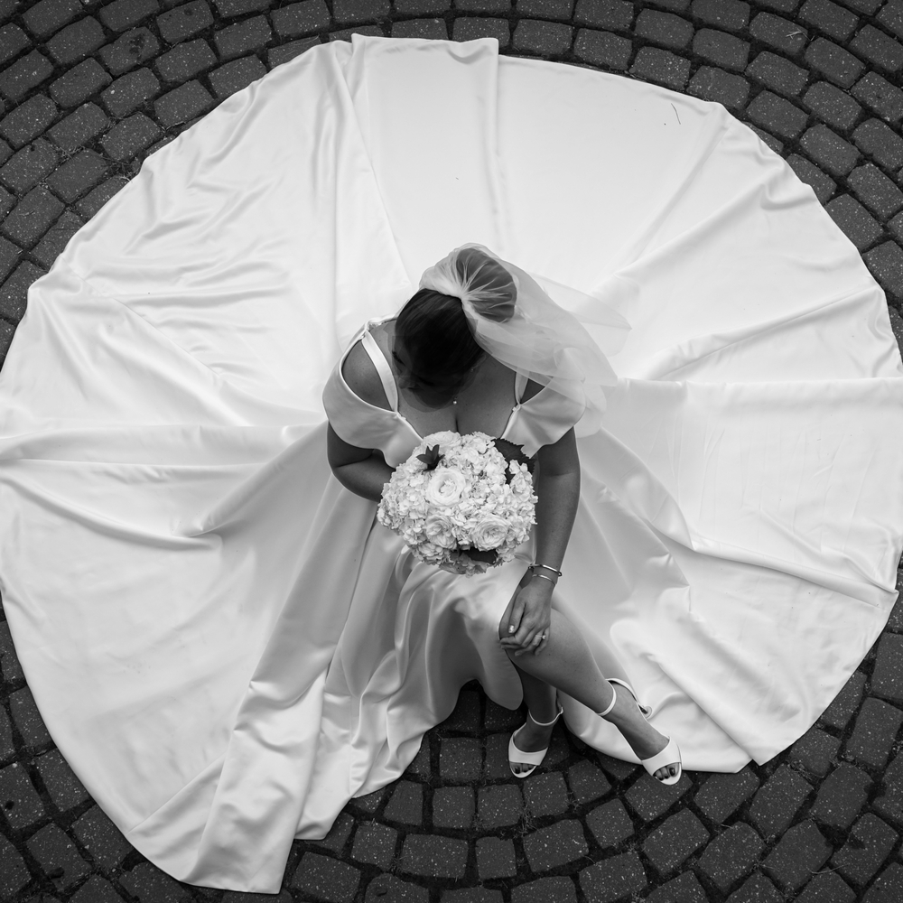 Modern Flattering Ivory Bridal Gown